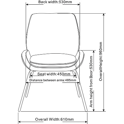 Lorell U-Shaped Seat Guest Chair (LLR68574)