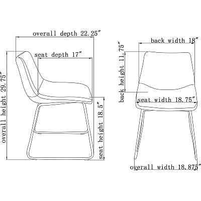 Lorell Sled Guest Chairs (LLR42957)