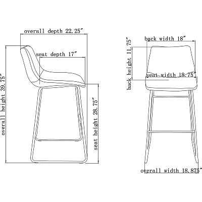 Lorell Sled Guest Stools (LLR42958)