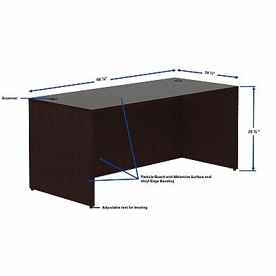 Lorell Essentials Series Rectangular Desk Shell (LLR18207)