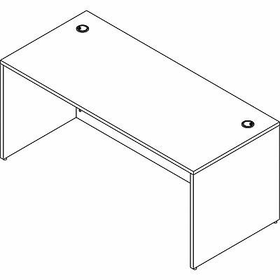 Lorell Essentials Series Rectangular Desk Shell (LLR18207)