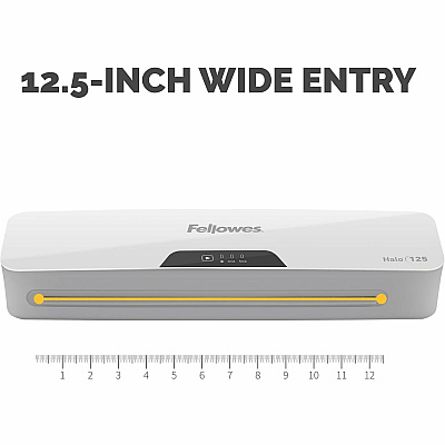 Fellowes Halo 125 Thermal Laminator for Home, School or Office with 25 Pouch Starter Kit, Easy to Use, 1 Minute Warm-Up, Jam Free (5753101)