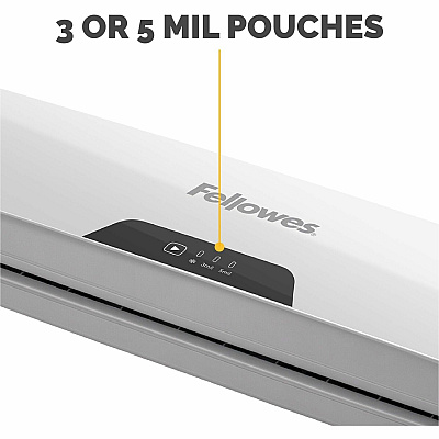 Fellowes Halo 125 Thermal Laminator for Home, School or Office with 25 Pouch Starter Kit, Easy to Use, 1 Minute Warm-Up, Jam Free (5753101)