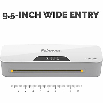 Fellowes Halo 95 Thermal Laminatorfor Home, School or Office with 10 Pouch Starter Kit, Easy to Use, 1 Minute Warm-Up, Jam-Free (FEL5753001)