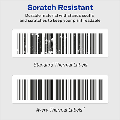 Avery Thermal Roll Labels 2-5/16"x4" , 300 White Shipping Labels (4190) (AVE04190)