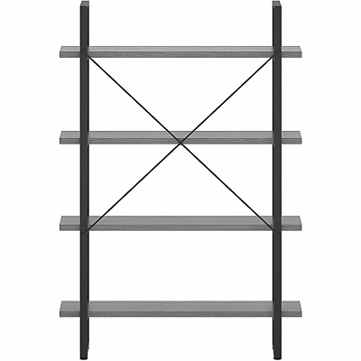 Lorell SOHO Rustic Metal Frame Bookcase (LLR97620)