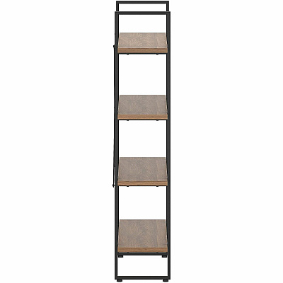 Lorell SOHO Rustic Metal Frame Bookcase (LLR97619)