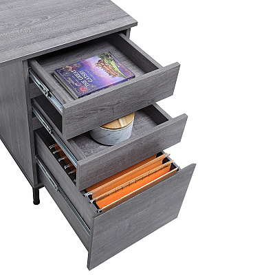 Lorell SOHO Desk with Side Drawers (LLR97616)