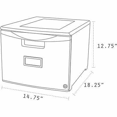 Storex 18" Stackable File Drawer (STX61265B01C)