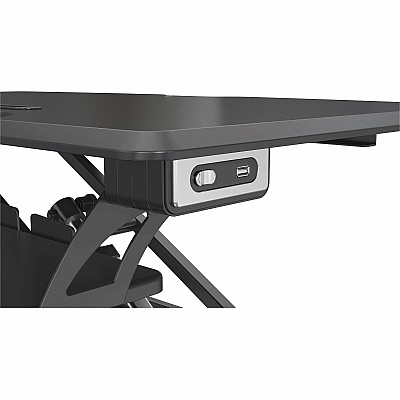 Lorell Electric Desk Riser with Wireless Device Charging (LLR99530)