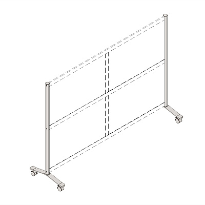 Lorell Adaptable Panel Legs for 71"H Configuration (LLR90272)