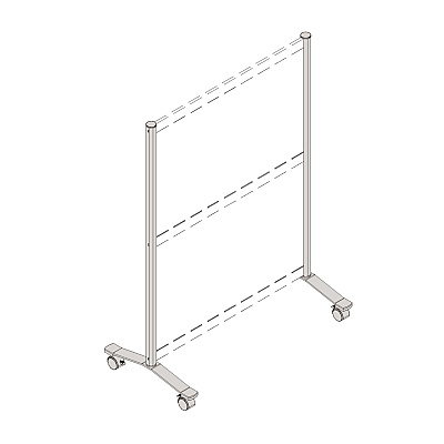 Lorell Adaptable Panel Legs for 71"H Configuration (LLR90272)