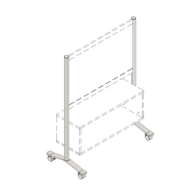Lorell Adaptable Panel Legs for 71"H Configuration (LLR90272)