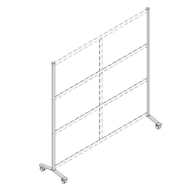 Lorell Adaptable Panel Legs for 50"H Configuration (LLR90271)