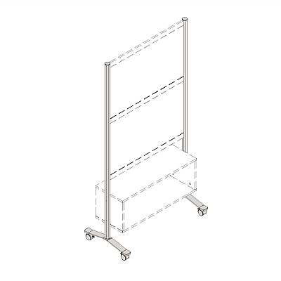 Lorell Adaptable Panel Legs for 50"H Configuration (LLR90271)