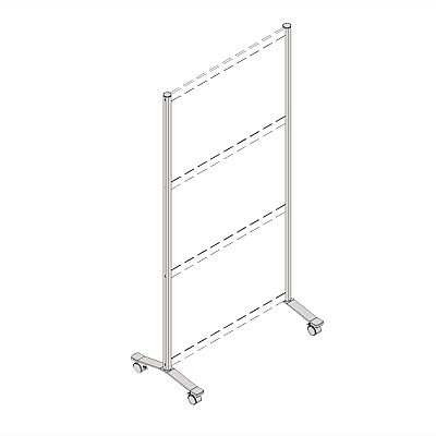 Lorell Adaptable Panel Legs for 50"H Configuration (LLR90271)