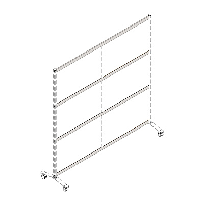 Lorell Double-wide Horizontal Panel Strip for Adaptable Panel System (LLR90274)