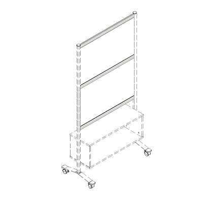Lorell Single-Wide Horizontal Panel Strip for Adaptable Panel System (LLR90273)