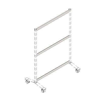 Lorell Single-Wide Horizontal Panel Strip for Adaptable Panel System (LLR90273)