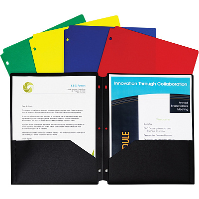 C-Line 2-pocket Heavyweight Poly Portfolio Pocket (CLI33936BX)