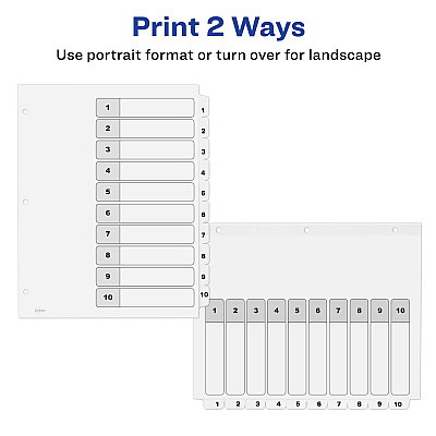 Avery Ready Index 10-tab Custom TOC Dividers (AVE11823)
