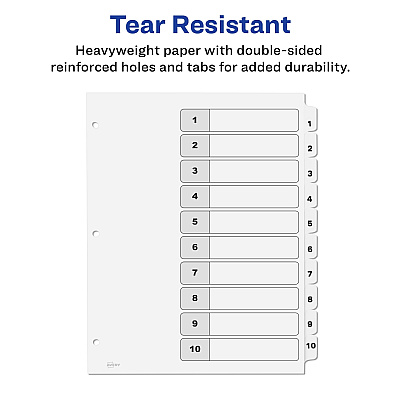Avery Ready Index 10-tab Custom TOC Dividers (AVE11823)