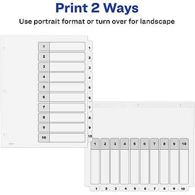 Avery Ready Index 10-tab Custom TOC Dividers (AVE11823)