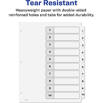 Avery Ready Index 10-tab Custom TOC Dividers (AVE11823)