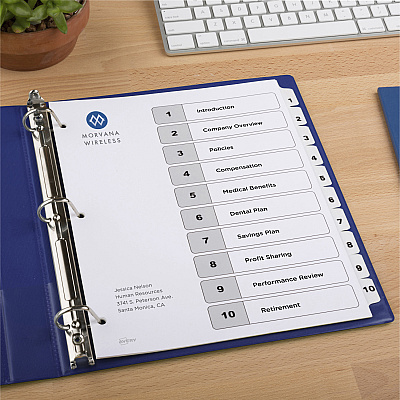 Avery Ready Index 10-tab Custom TOC Dividers (AVE11823)