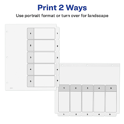 Avery Classification Folder 5-tab TOC Dividers (AVE11821)