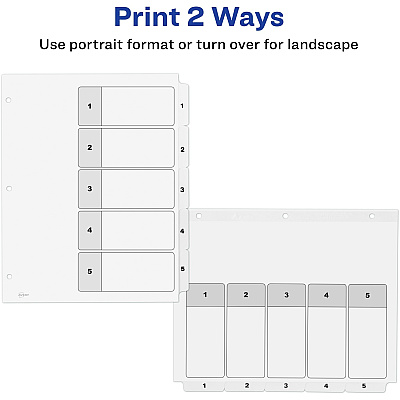 Avery Classification Folder 5-tab TOC Dividers (AVE11821)