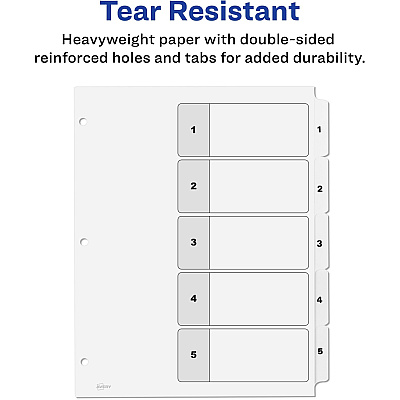 Avery Classification Folder 5-tab TOC Dividers (AVE11821)