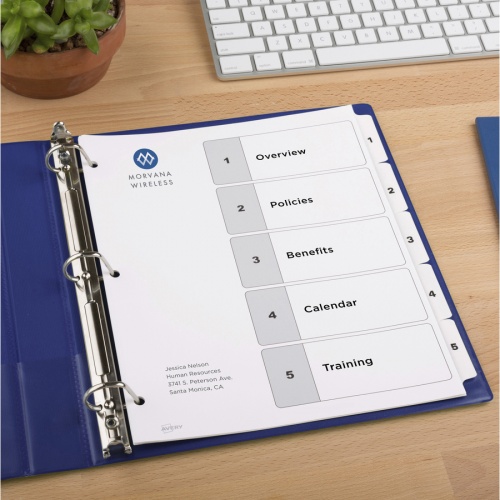 Avery Classification Folder 5-tab TOC Dividers (11821)