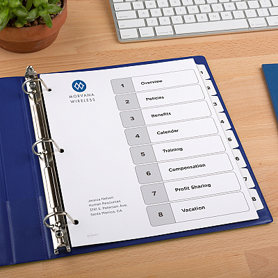 Avery 8-tab Custom Table of Contents Dividers (AVE11822)