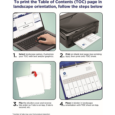 Avery 8-tab Custom Table of Contents Dividers (AVE11822)
