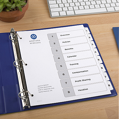 Avery 8-tab Custom Table of Contents Dividers (AVE11822)