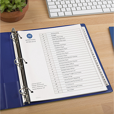 Avery A-Z Black & White Table of Contents Dividers (AVE11828)