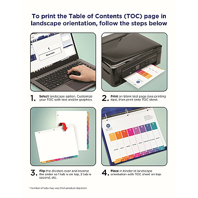 Avery A-Z Customizable Multicolor TOC Dividers (AVE11832)