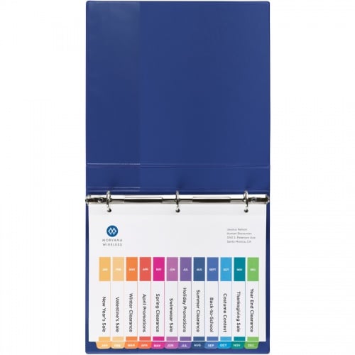 Avery Ready Index 12 Tab Dividers, Customizable TOC, 6 Sets (11830)