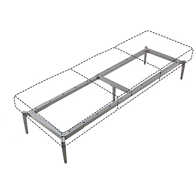 Lorell Contemporary ReceptionCollection Adjustable Metal Base (LLR86933)