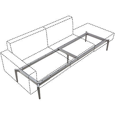 Lorell Contemporary ReceptionCollection Adjustable Metal Base (LLR86933)