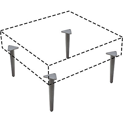 Lorell Contemporary Reception Collection Single Metal Bases (LLR86932)
