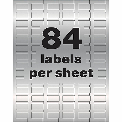 Avery PermaTrack Metallic Asset Tag Labels, 1/2" x 1" , 672 Asset Tags (AVE60519)