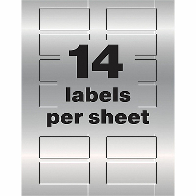 Avery PermaTrack Metallic Asset Tag Labels, 1-1/4" x 2-3/4" , 112 Asset Tags (AVE61528)