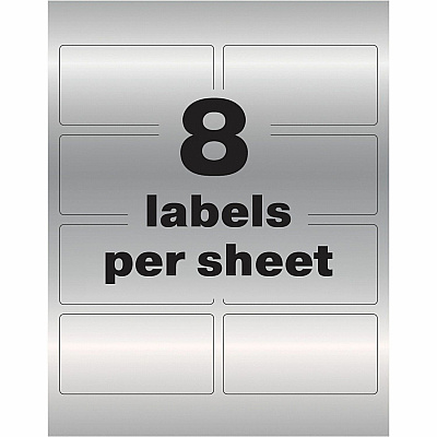 Avery PermaTrack Metallic Asset Tag Labels, 2" x 3-3/4" , 64 Asset Tags (AVE61520)