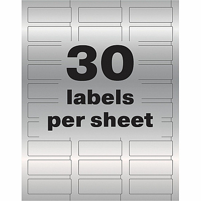 Avery PermaTrack Metallic Asset Tag Labels, 3/4" x 2" , 240 Asset Tags (AVE61524)