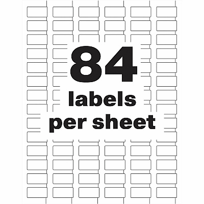 Avery PermaTrack Durable White Asset Tag Labels, 1/2" x 1" , 672 Asset Tags (AVE61527)