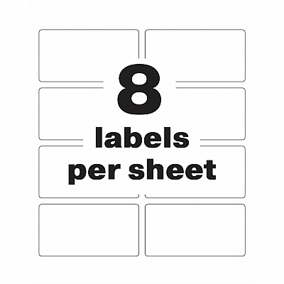 Avery PermaTrack Durable White Asset Tag Labels, 2" x 3-3/4" , 64 Asset Tags (AVE61530)