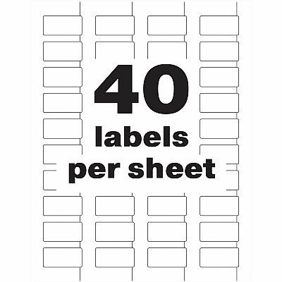 Avery PermaTrack Durable White Asset Tag Labels, 3/4" x 1-1/2" , 320 Asset Tags (AVE61525)