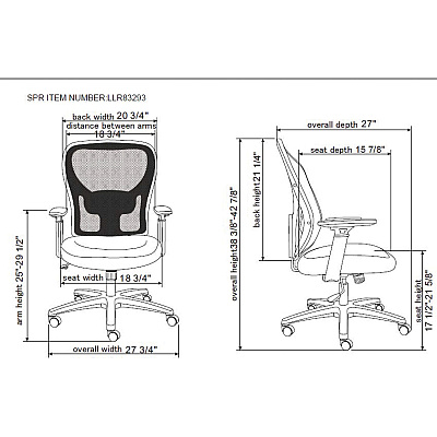 Lorell Mesh Mid-Back Task Chair (LLR83293)